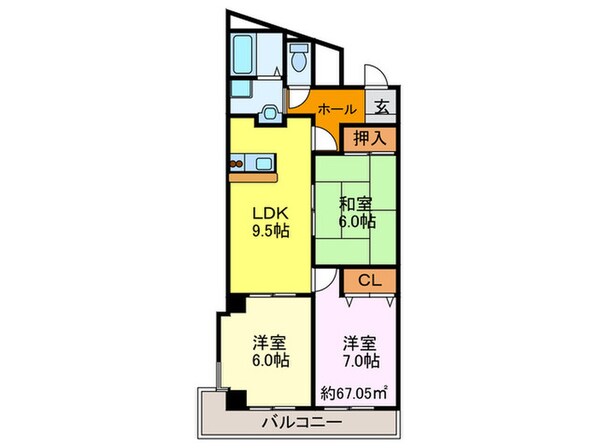 ベルク御殿山の物件間取画像